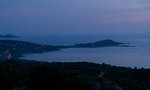 Crépuscule sur la presqu'île de l'Isolella.