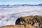 La partie centrale de la chaîne. À droite, le massif des Grandes Rousses.