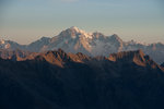 Lever de soleil sur le mont Blanc.