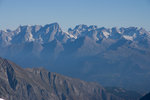 Les Grandes Jorasses et l'aiguille Verte vues du sommet.
