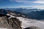 Le Grand Combin, le Cervin et le mont Rose vus du sommet.
