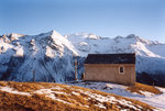 La chapelle face au Glaciers de l'Arcelle Neuve.