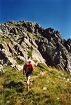 Sur l'arête entre le Col de la Frêche et le sommet.