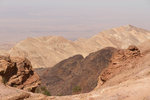 Le Wadi Araba vu des environs du Deir. Au fond, le Néguev.