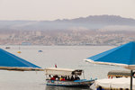 Eilat, en Israël, vu d'Aqaba.