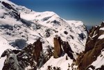 L'Arête des Cosmiques à l'Aiguille du Midi.