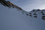 Le col entre la tête du Colombier et la tête de Sanguinière.